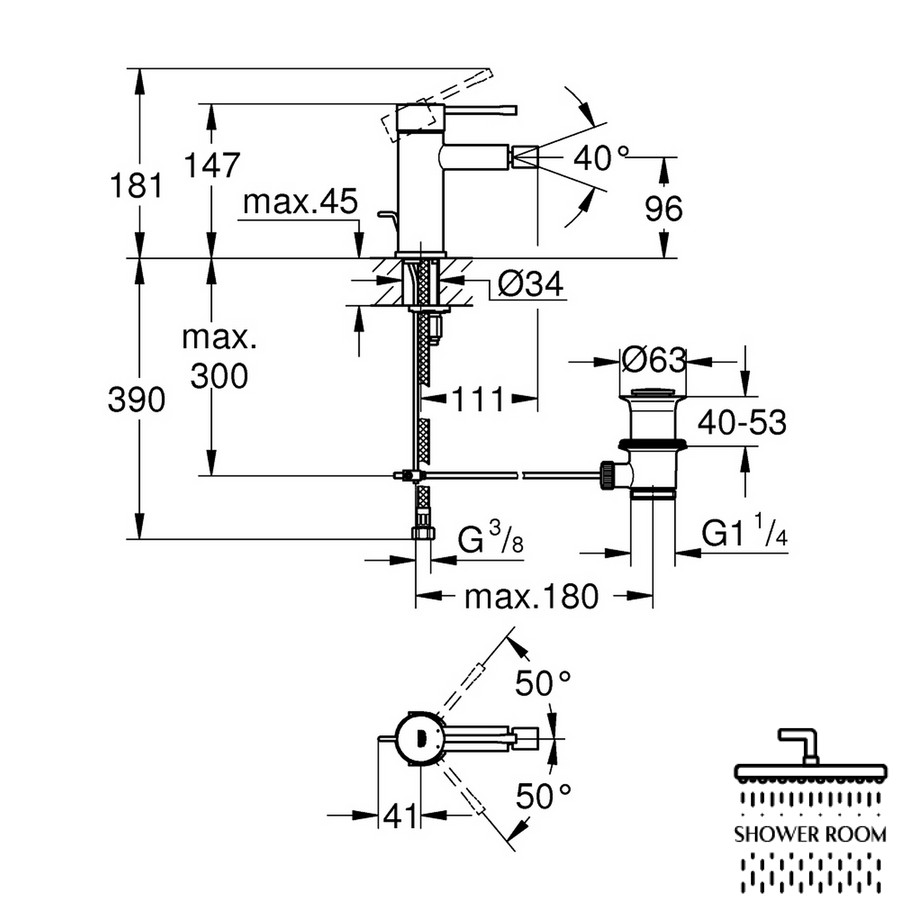 Смеситель для биде Grohe Essence 32935001