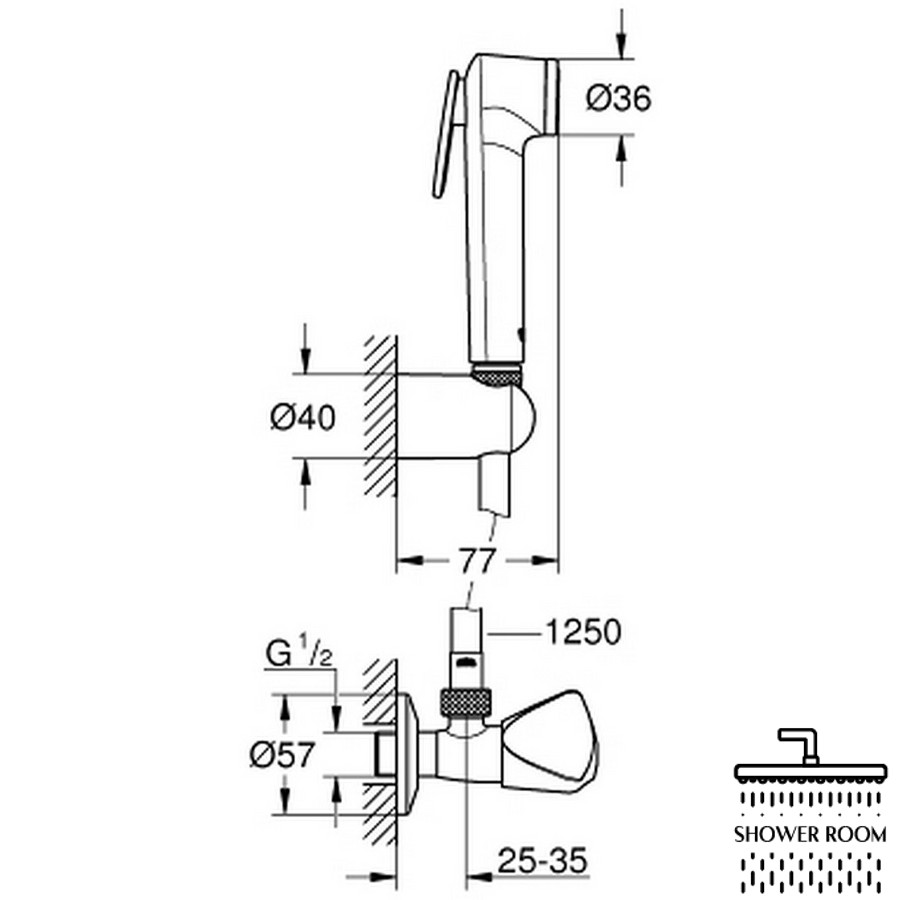 Набір для гігієнічного душу Grohe Tempesta-F Trigger Spray 30 27514001