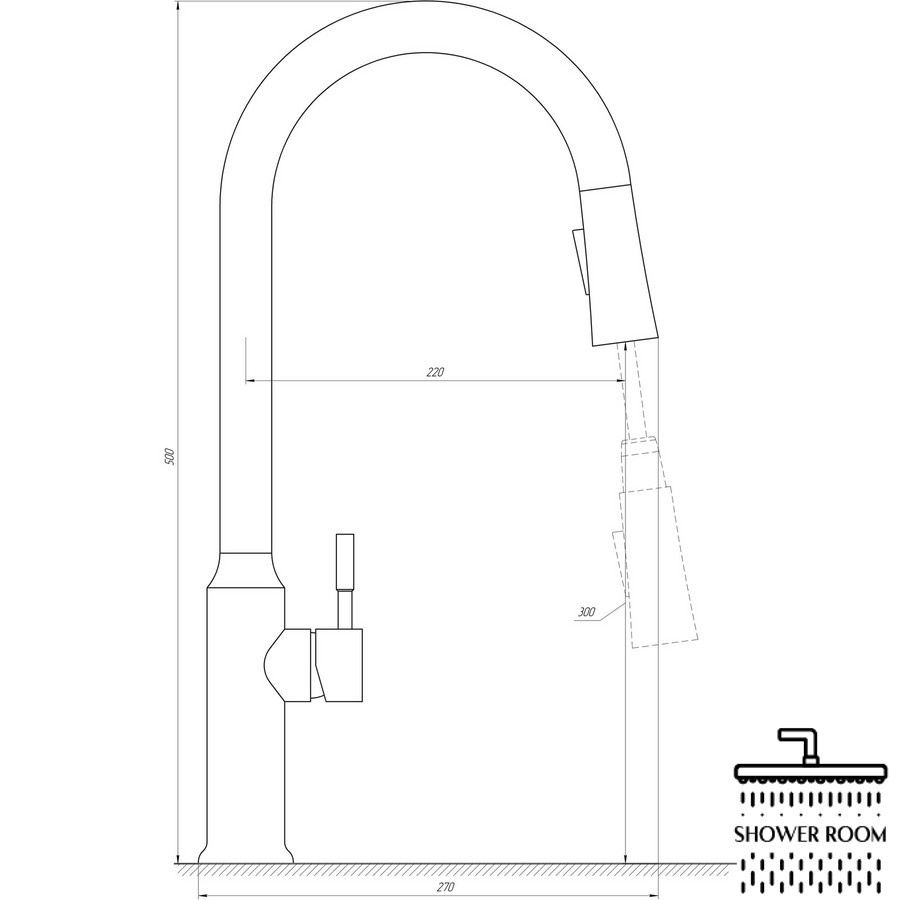 Смеситель для кухни Globus Lux ALPEN SBT1-2033-GP