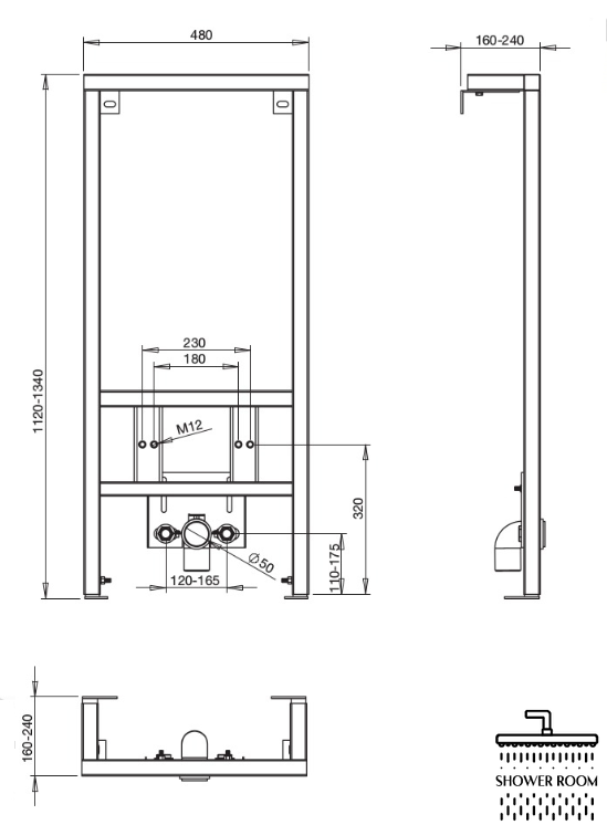 Інсталяція для біде Roca A890071000