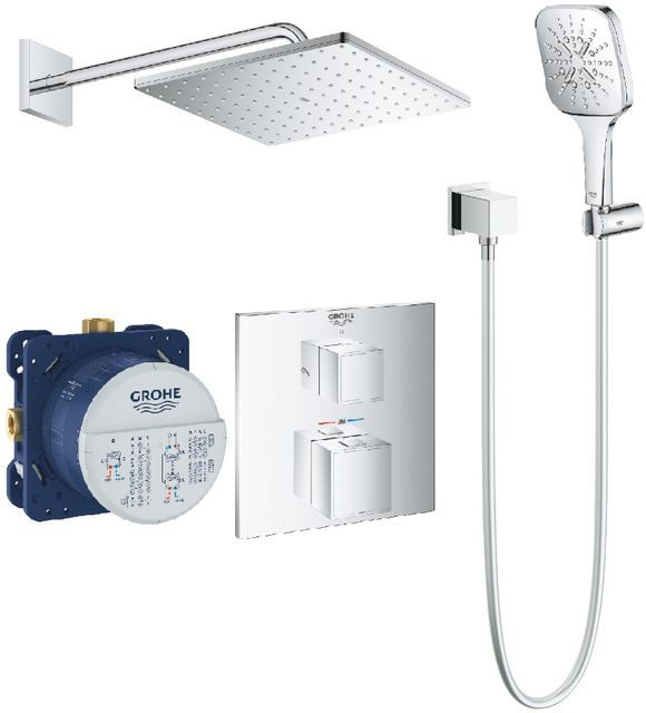 Душовий комплект Grohe Grohtherm із системою Rainshower Mono 310 Cube (UA26405SC0)