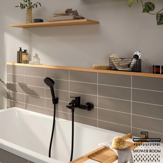 Змішувач для ванни, HANSGROHE REBRIS E 72450670, чорний матовий