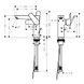 Змішувач для раковини 150, HANSGROHE Talis E 71754670, зi донним клапаном, чорний матовий