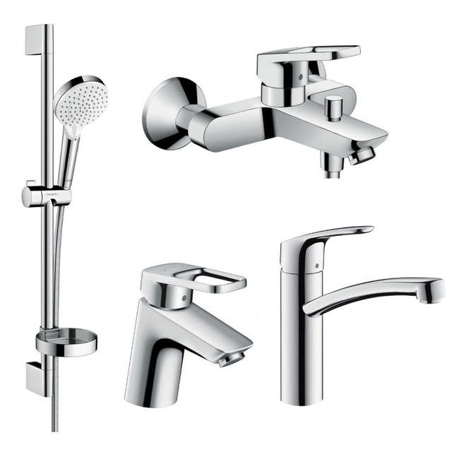 Набір змішувачів 4 в 1, Hansgrohe LOGIS LOOP (71150000+71244000+26553400+31806000)