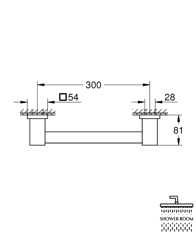 Поручень, тримач для рушників для ванної Grohe QuickFix Start Cube (41094000)