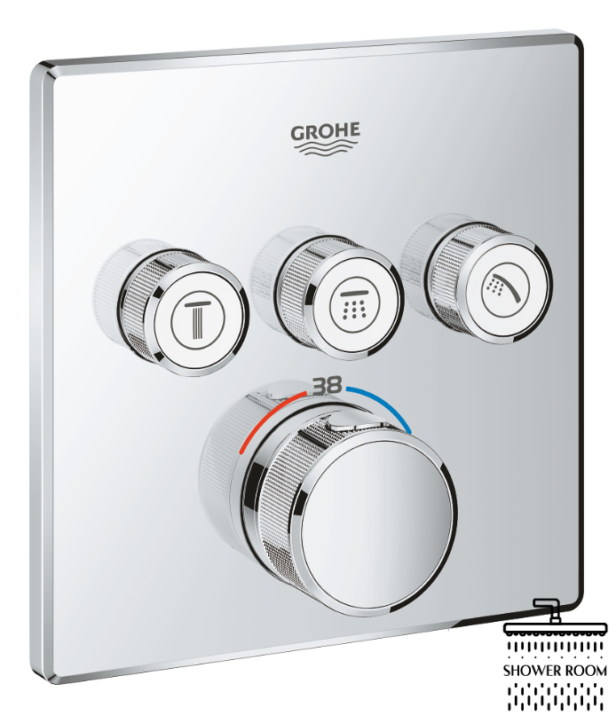 Душевая система для ванной скрытого монтажа Grohe QuickFix SmartControl UA202802C3 термостатическая