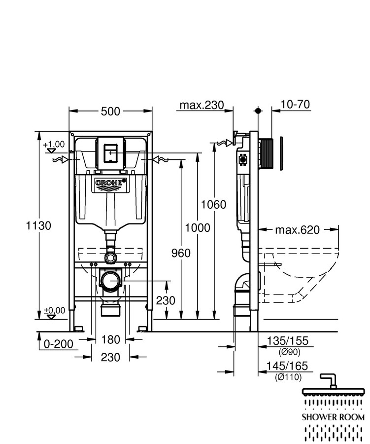 Система инсталляции для унитаза 3 в 1 Grohe Solido 38811KF0