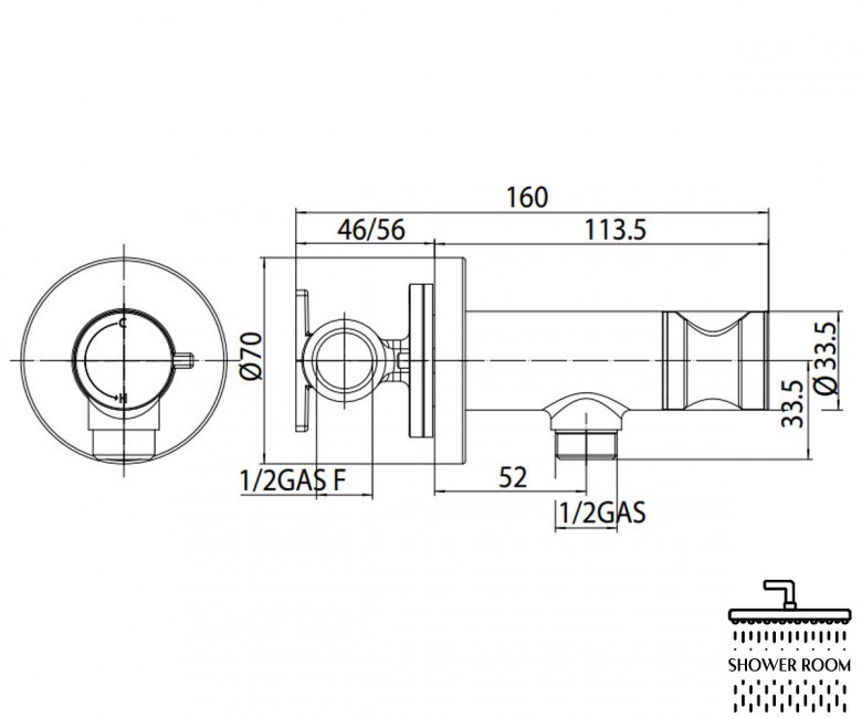 Гігієнічний душ Bossini Paloma Flat (E37011B00030015)