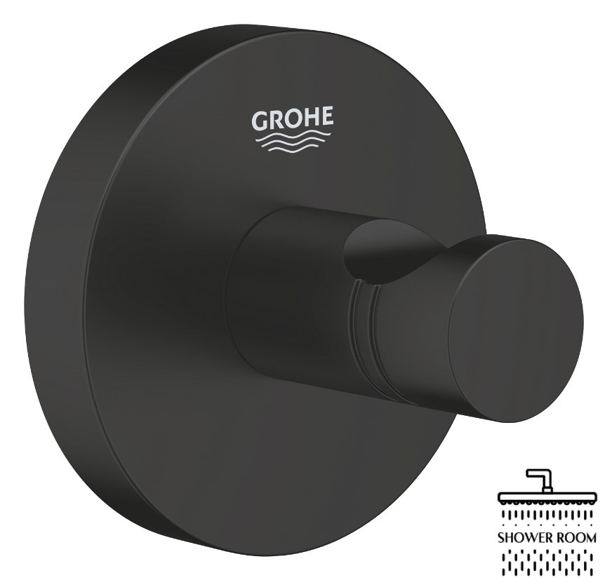 Гачок для банного халата Grohe QuickFix Start (411732430), чорний