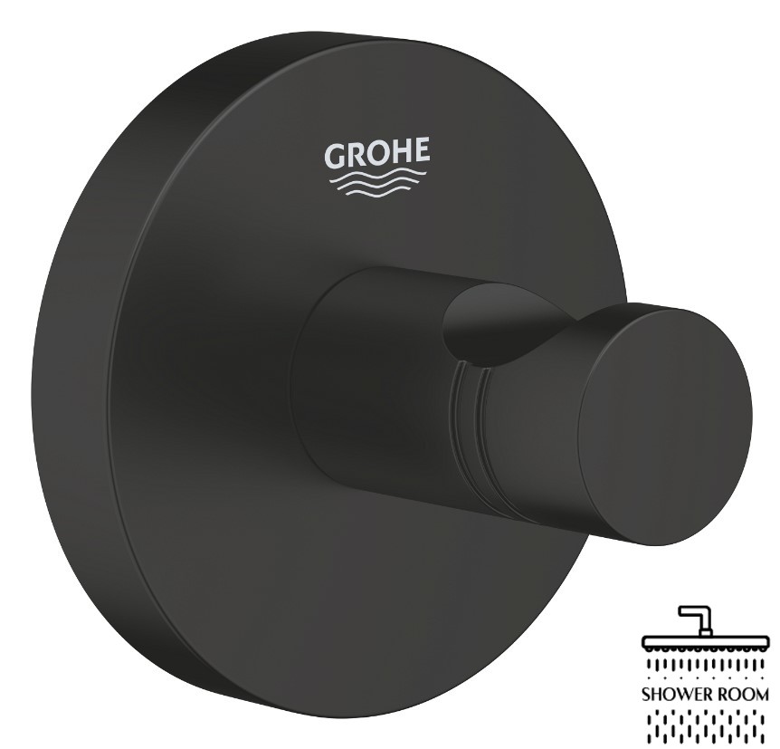 Крючок для банного халата Grohe QuickFix Start (411732430), черный