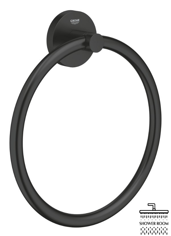 Кільце для рушника Grohe QuickFix Start (411742430), колір чорний