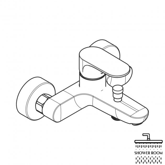 Змішувач для ванни, HANSGROHE REBRIS S 72440670, чорний матовий