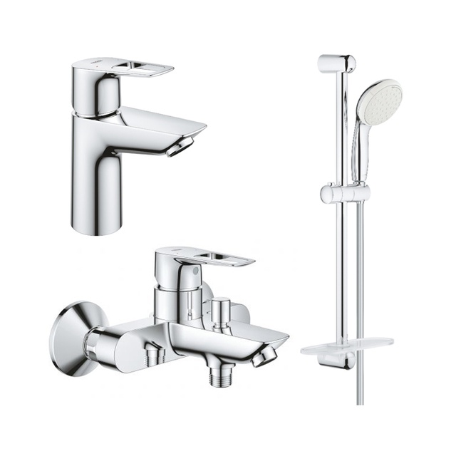 Набір змішувачів Grohe Bauloop New S 3 в 1 для ванни, хром 123214SA