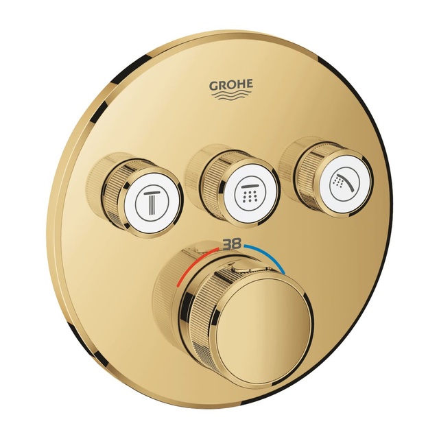 Термостат GROHE Grohtherm SmartControl на 3 виходи, верхня монтажна частина, золото глянець (29121GL0)