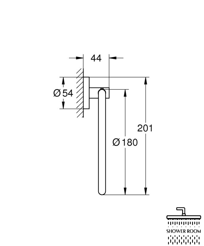 Кольцо для полотенца Grohe QuickFix Start (411742430), цвет черный