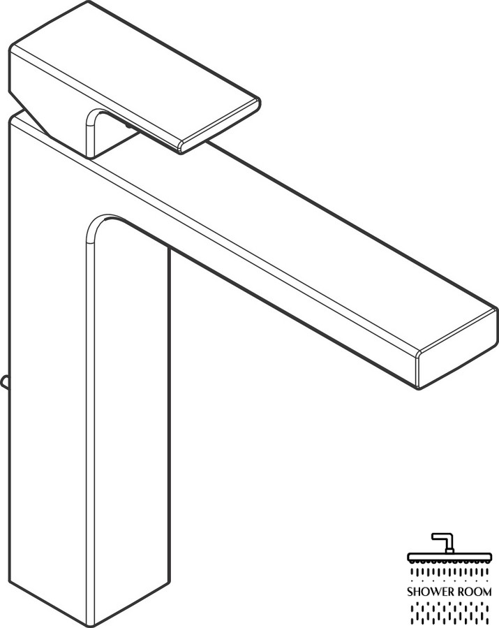 Змішувач для умивальника високий, HANSGROHE VERNIS 190 SHAPE 71562670, чорний матовий