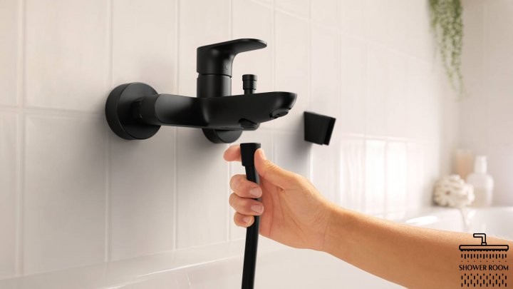 Змішувач для ванни, HANSGROHE REBRIS S 72440670, чорний матовий