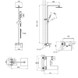 Душевая система для ванной, Lidz Kubis 06D-SES с смесителем на умывальник