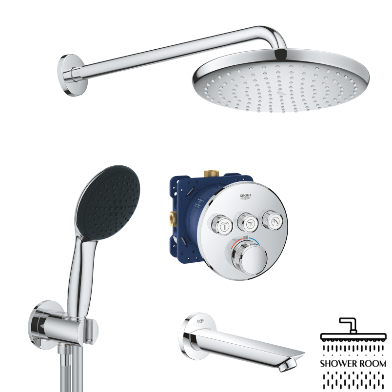 Душова система для ванни Grohe прихованого монтажу QuickFix SmartControl UA202802R3 термостатична