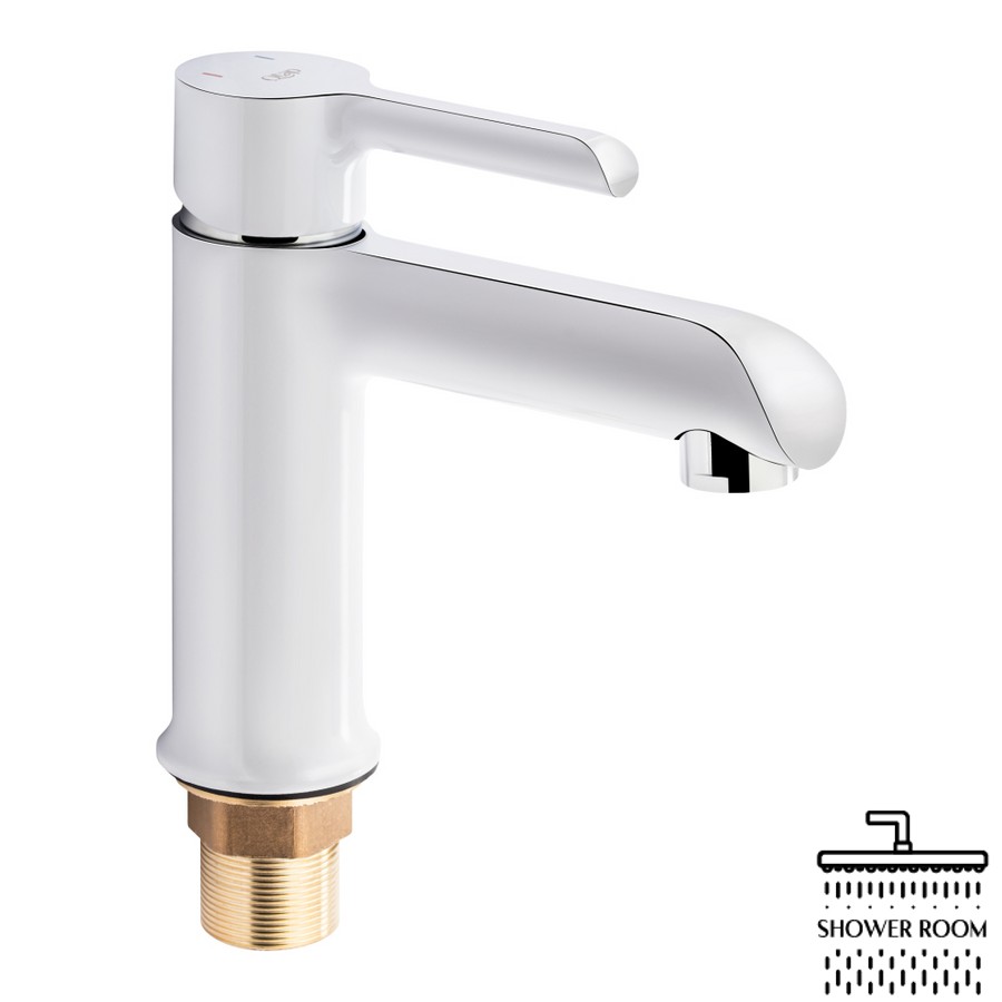 Змішувач для раковини Qtap Grand QTGRAWCR001F White