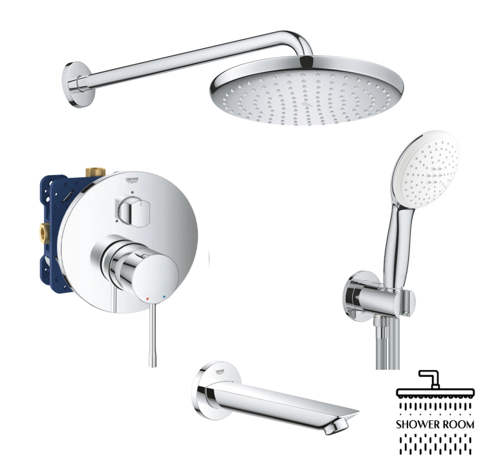 Душевая система для ванны Grohe Essence скрытого монтажа с Tempesta 250 (26416SC2UA)