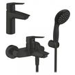 Набор смесителей 3 в 1 для ванной комнаты Grohe QuickFix Start Black UA303301SQ