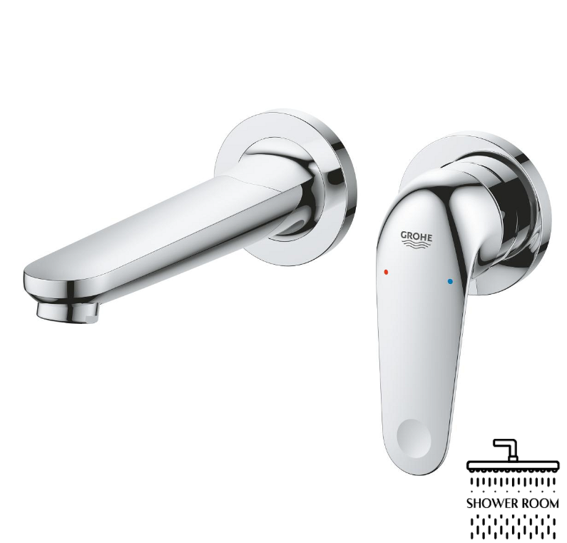 Смеситель для раковины на 2 отверстия Grohe Euroeco (24274001)