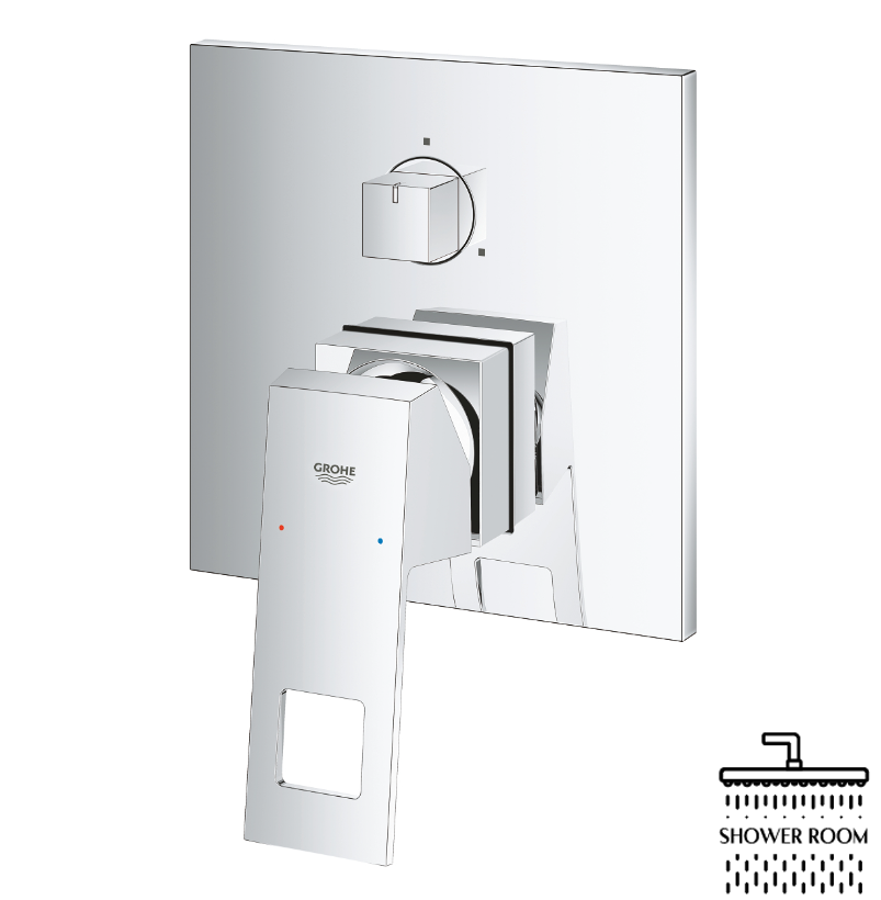 Душова система прихованого монтажу Grohe Eurocube з Tempesta Cube 250 (26416SC6)