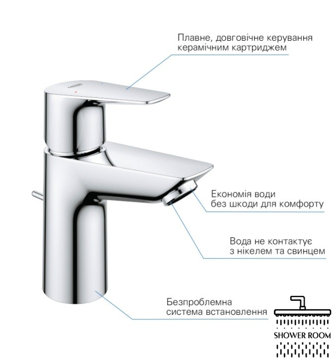 Комплект змішувачів для ванної кімнати Grohe QuickFix Start Edge UA202501SQ