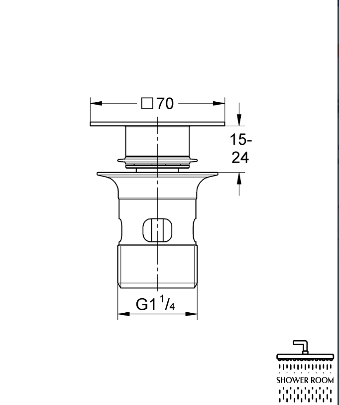Донний клапан нажимний для раковини Grohe (40565000)
