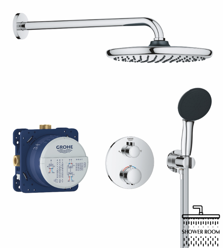 Душевая система скрытого монтажа термостатическая Grohe QuickFix Precision Grohtherm 34883000