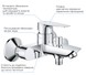 Комплект смесителей для ванной комнаты Grohe QuickFix Start Edge UA202501SQ