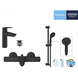 Набор смесителей 3 в 1 для ванной комнаты Grohe QuickFix Start Black UA303304TM