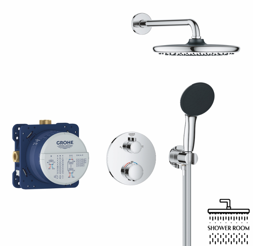 Душевая система скрытого монтажа термостатическая Grohe QuickFix Precision Grohtherm 34883000