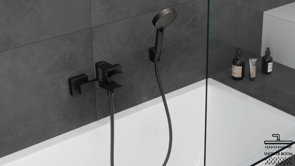 Змішувач для ванни, HANSGROHE VERNIS SHAPE 71450670, чорний матовий