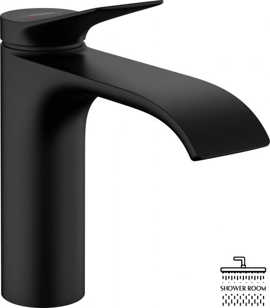 Змішувач для умивальника 110, HANSGROHE VIVENIS 75020670, чорний матовий