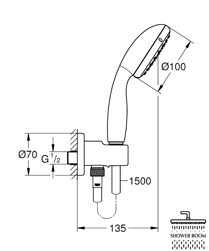 Душевая система Grohe Grohtherm Cube UA26415SC0