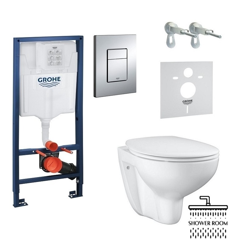 Комплект інсталяційної системи з підвісним унітазом Grohe Bau Ceramic (39586000)