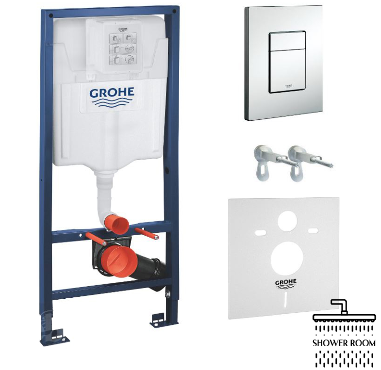 Інсталяція для унітазу Grohe Rapid SL із клавішею Skate Cosmopolitan (38772001+37131000)