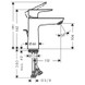 Змішувач для раковини одноважільний 110, HANSGROHE Talis E 71710670, з донним клапаном, чорний матовий