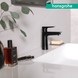 Змішувач для раковини одноважільний 110, HANSGROHE Talis E 71710670, з донним клапаном, чорний матовий