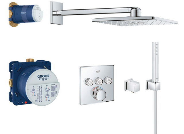 Душова система Grohe Grohtherm SmartControl із Rainshower 310 SmartActive Cube (UA3470600A)