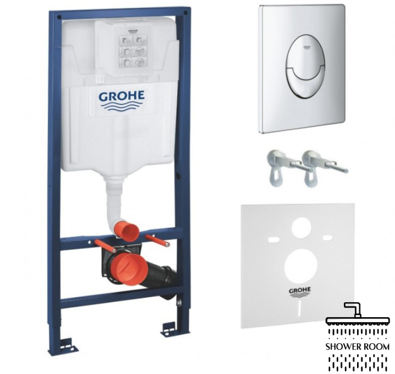 Інсталяція для унітазу Grohe Rapid SL 4в1 з клавішею Skate Air (38721001+37131000)