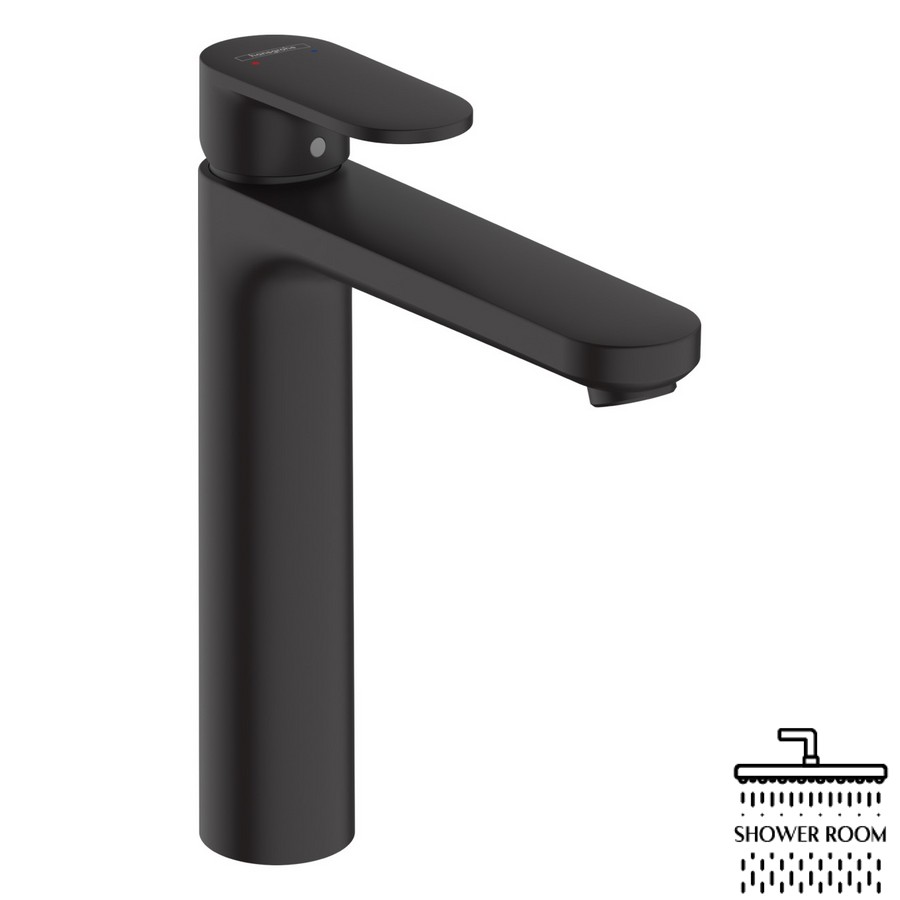 Змішувач для умивальника високий, HANSGROHE VERNIS BLEND 71552670, колір чорний матовий