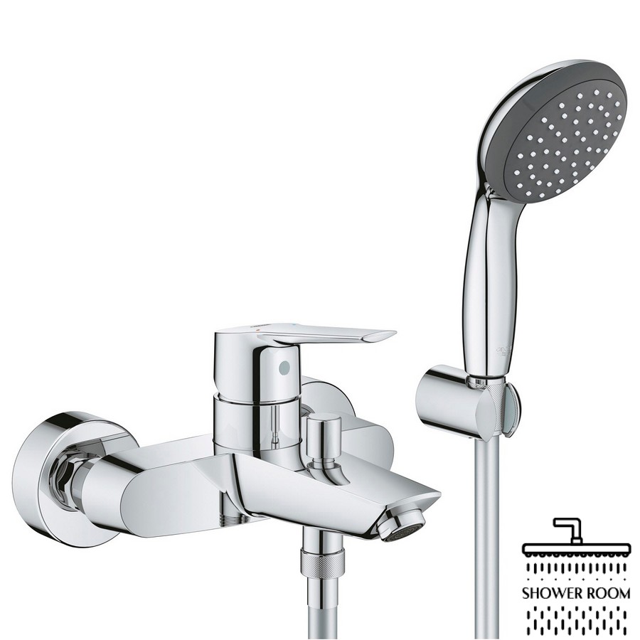 Смеситель однорычажний для ванны с душевым гарнитуром Grohe QuickFix Start 23413002