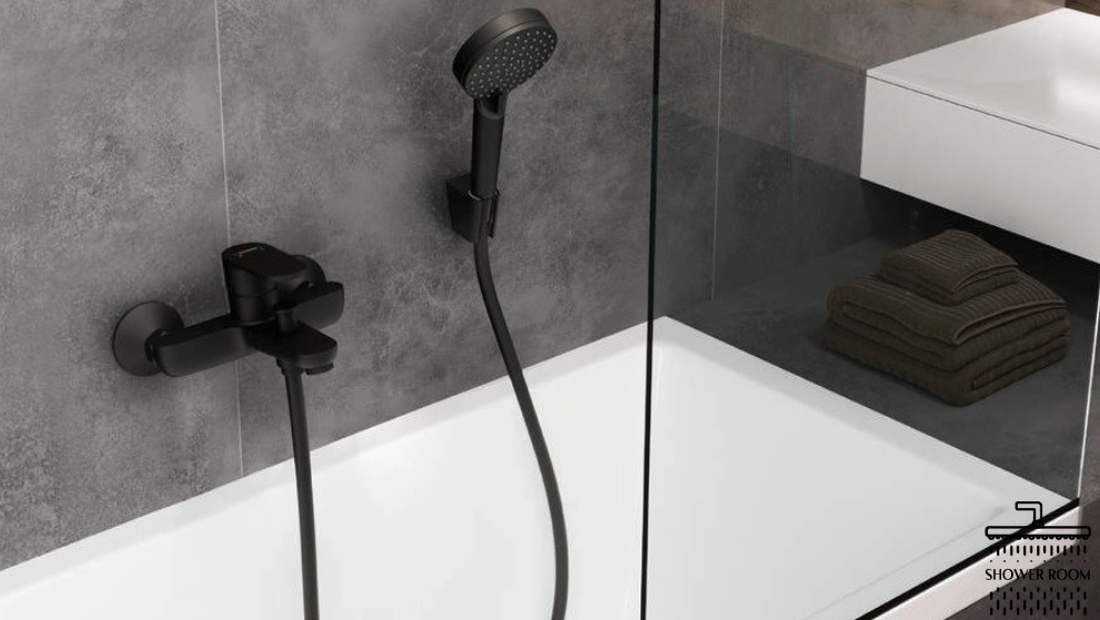 Змішувач для ванни, HANSGROHE VERNIS BLEND 71440670, чорний матовий