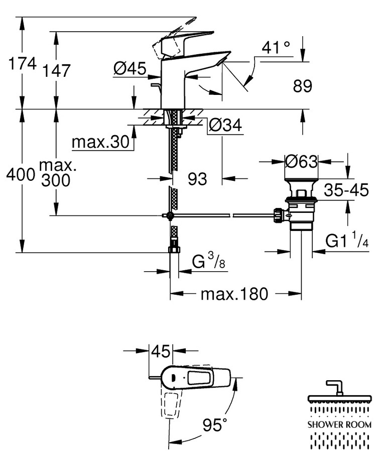 Смеситель для раковины Grohe BauLoop New S-Size, хром (22054001)