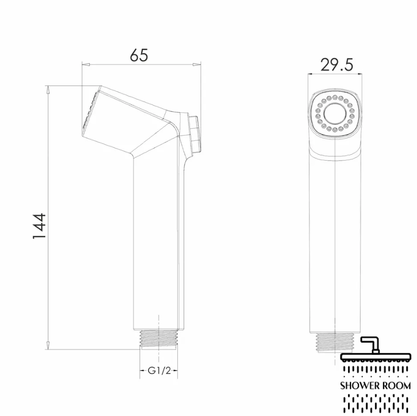 Гігієнічний душ IMPRESE f03700110BB, чорний