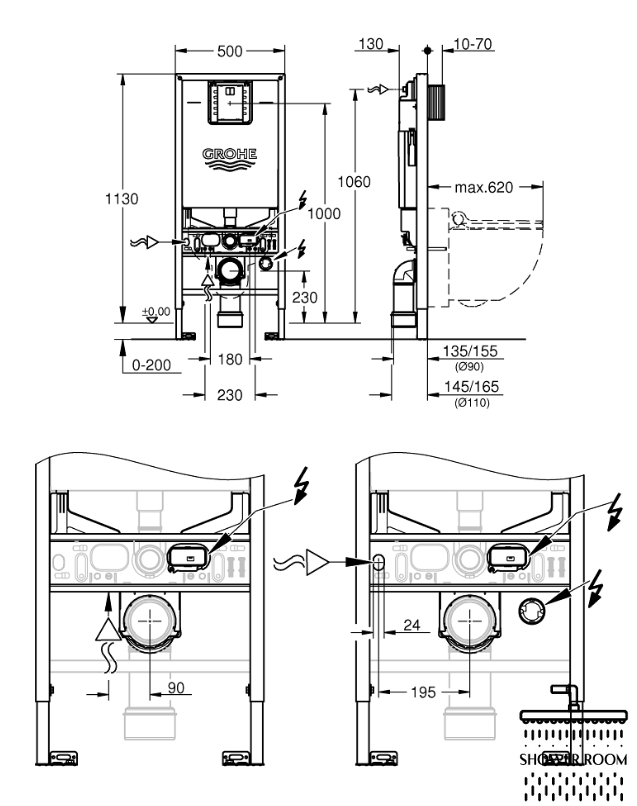 Инсталляция Grohe Rapid SLX для унитаза (39596000)