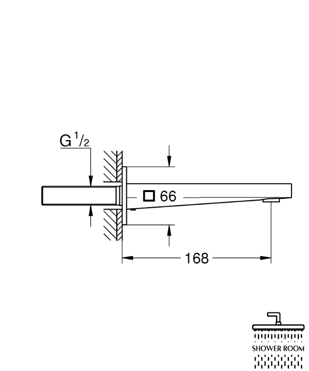 Душевая система Grohe Plus скрытого монтажа для ванны с Tempesta 250 (UA24093687)